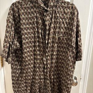 jf j.ferrar Men's Multi-Patterned Button Down Shirt